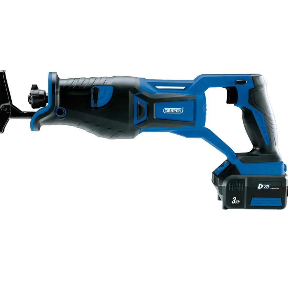 D20 20V Brushless Reciprocating Saw, 1 x 3.0Ah Battery, 1 x Fast Charger