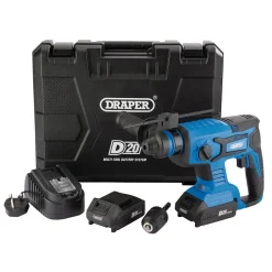 D20 20V Brushless SDS+ Rotary Hammer Drill, 2 x 2.0Ah Batteries, 1 x Charger