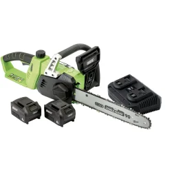 D20 40V Chainsaw, 2 x 4.0Ah Batteries, 1 x Fast Charger