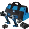 D20 20V Combi/Driver Kit, 1 x 4.0Ah Battery, 1 x 3.0Ah Battery, 1 x Charger