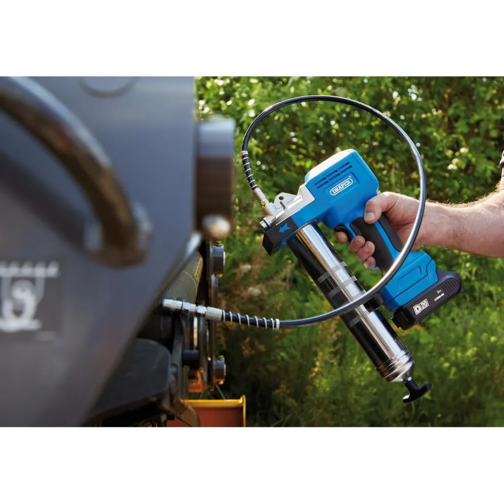 D20 20V Grease Gun Kit, 1 x 2.0Ah Battery, 1 x Charger (3 Piece)