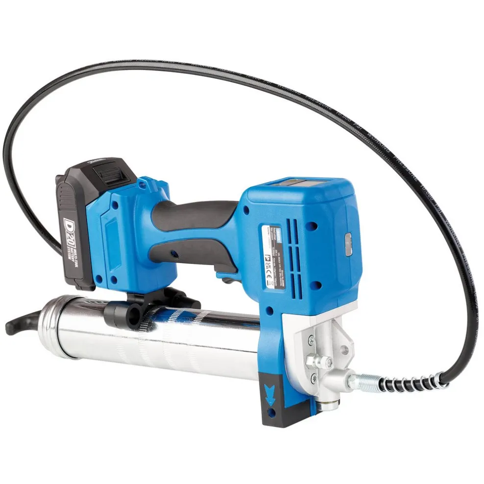 D20 20V Grease Gun Kit, 1 x 2.0Ah Battery, 1 x Charger (3 Piece)
