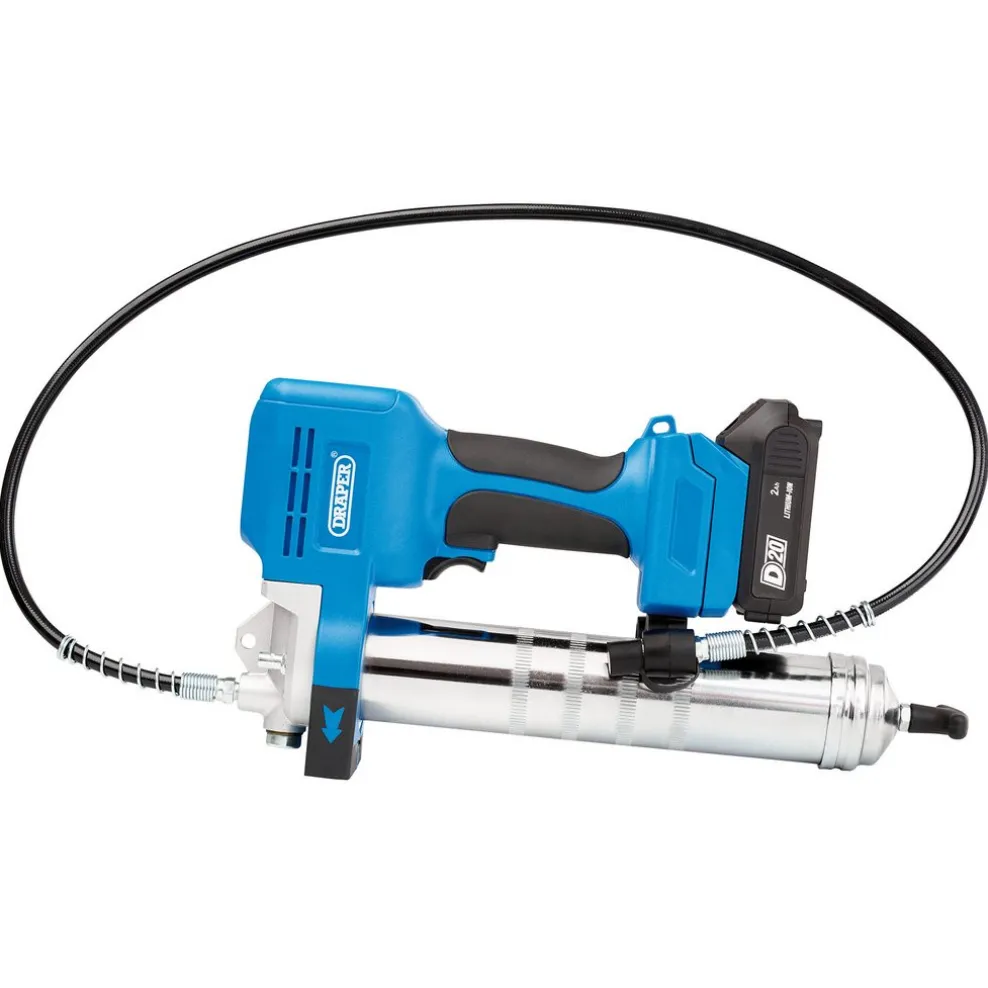 D20 20V Grease Gun Kit, 1 x 2.0Ah Battery, 1 x Charger (3 Piece)