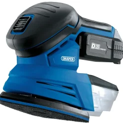 D20 20V Tri-Base Detail Sander, 1 x 2.0Ah Battery, 1 x Charger