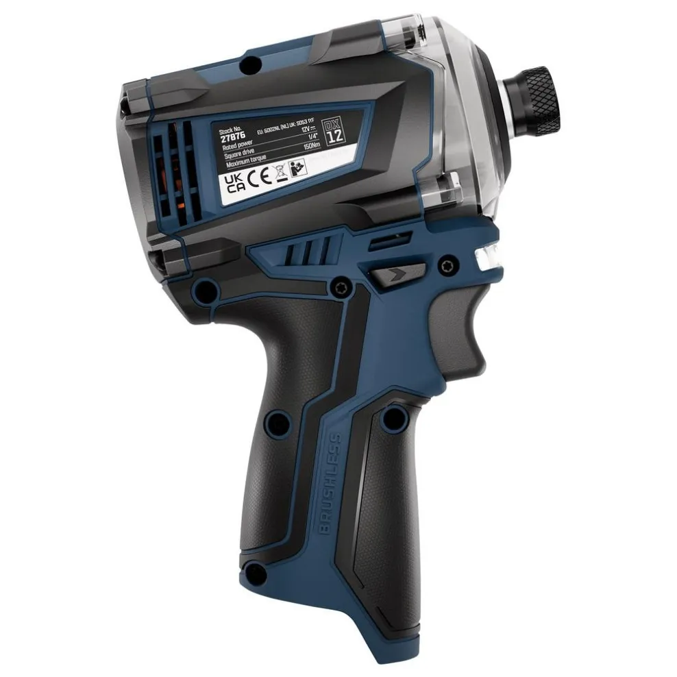 DXPULSE 12V Brushless Combi Drill & Impact Driver Kit, 1/4" Sq. Dr., 2 x 2.0Ah Batteries, 1 x Charger