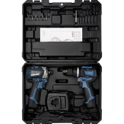 DXPULSE 12V Brushless Combi Drill & Impact Driver Kit, 1/4