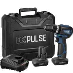 DXPULSE 12V Brushless Combi Drill Kit, 2 x 4.0Ah Batteries, 1 x Fast Charger