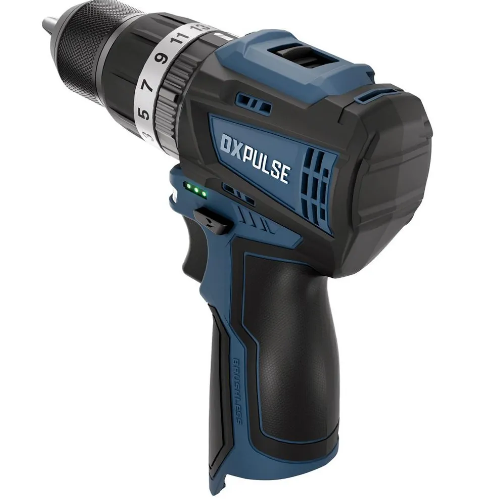 DXPULSE 12V Brushless Combi Drill & Impact Driver Kit, 1/4" Sq. Dr., 2 x 4.0Ah Batteries, 1 x Fast Charger