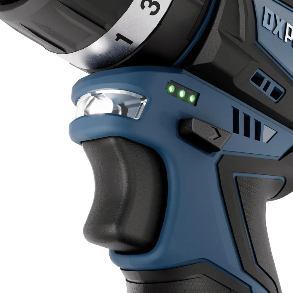 DXPULSE 12V Brushless Combi Drill & Impact Driver Kit, 1/4" Sq. Dr., 2 x 4.0Ah Batteries, 1 x Fast Charger