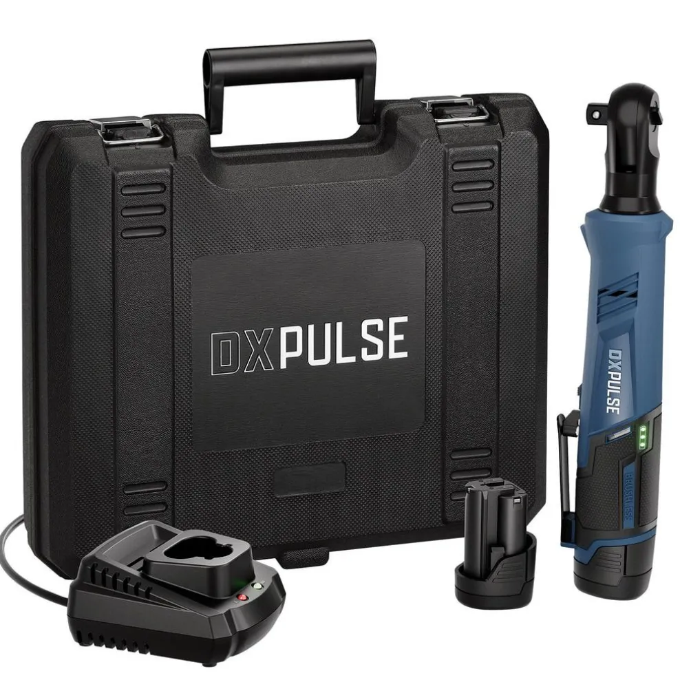 DXPULSE 12V Brushless Ratchet Wrench Kit, 1/2" Sq. Dr., 2 x 2.0Ah Batteries, 1 x Charger