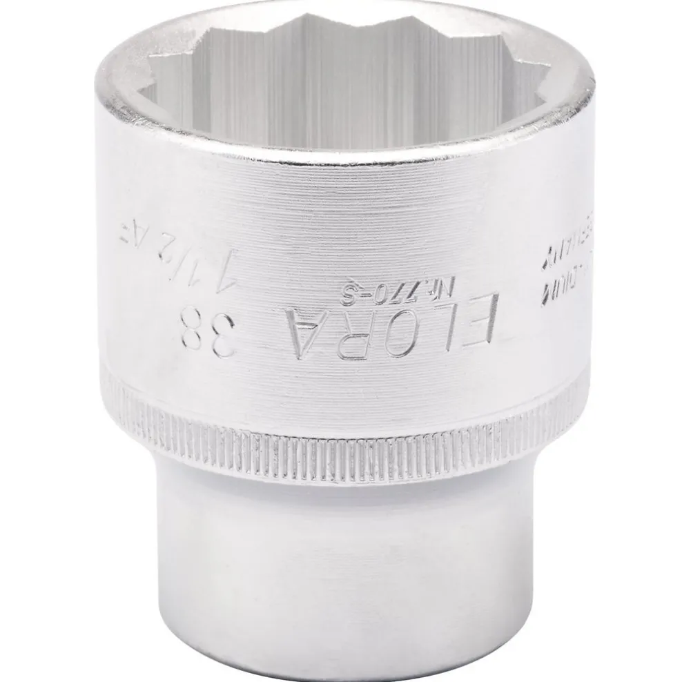 Elora Bi-Hexagon Socket, 38mm-1.1/2" 3/4" Sq. Dr.