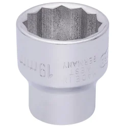 Elora Bi-Hexagon Socket, 3/8" Sq. Dr., 19mm