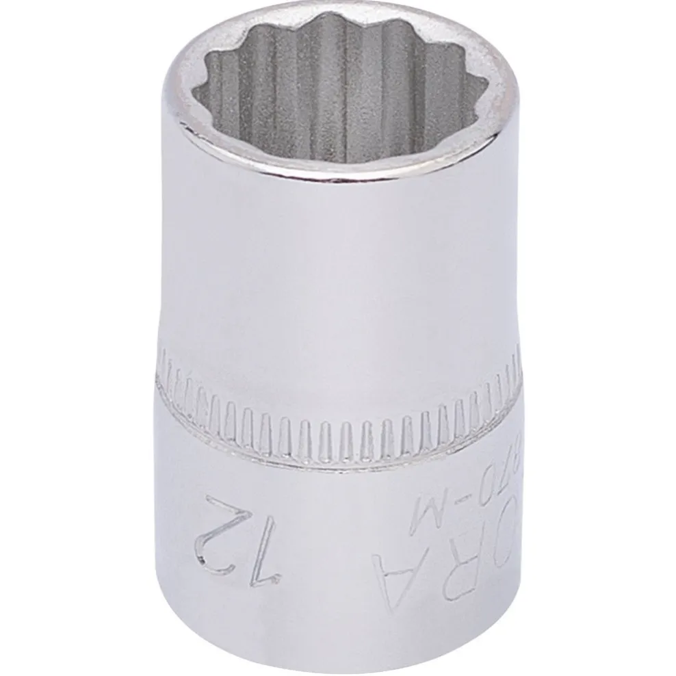 Elora Bi-Hexagon Socket, 3/8" Sq. Dr., 12mm