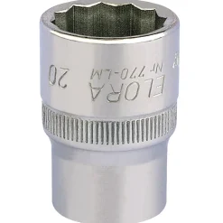 Elora Bi-Hexagon Socket, 1/2" Sq. Dr., 20mm