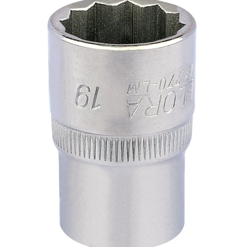 Elora Bi-Hexagon Socket, 1/2" Sq. Dr., 19mm