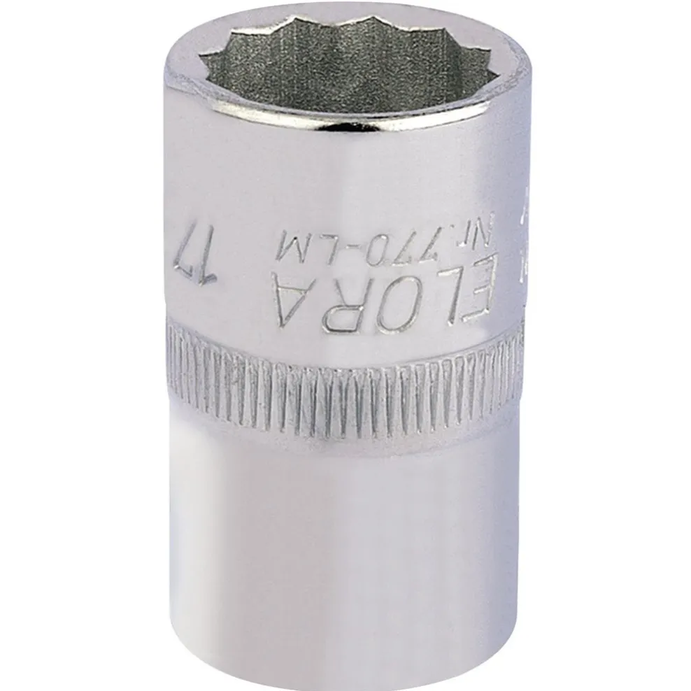 Elora Bi-Hexagon Socket, 1/2" Sq. Dr., 17mm