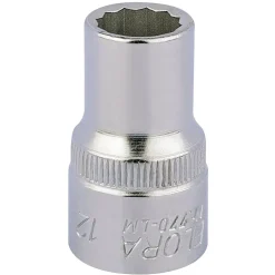 Elora Bi-Hexagon Socket, 1/2" Sq. Dr., 12mm