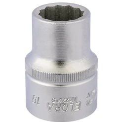 Elora Bi-Hexagon Socket, 3/4" Sq. Dr., 19mm