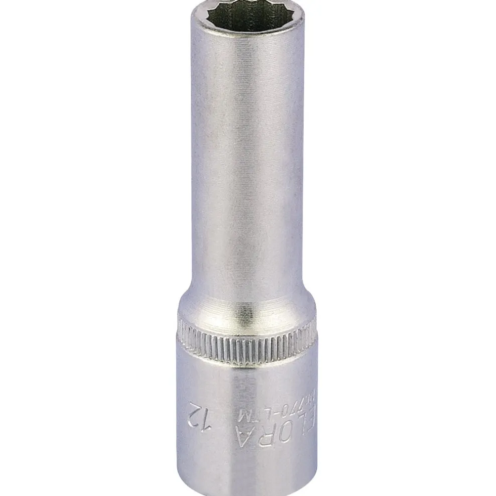 Elora Deep Bi-Hexagon Socket, 1/2" Sq. Dr., 12mm
