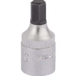 Elora Hexagon Screwdriver Socket, 1/4" Sq. Dr., 5mm
