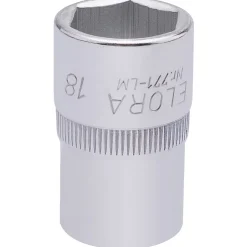 Elora Hexagon Socket, 1/2" Sq. Dr., 18mm
