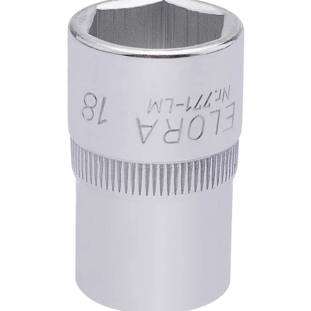 Elora Hexagon Socket, 1/2" Sq. Dr., 18mm