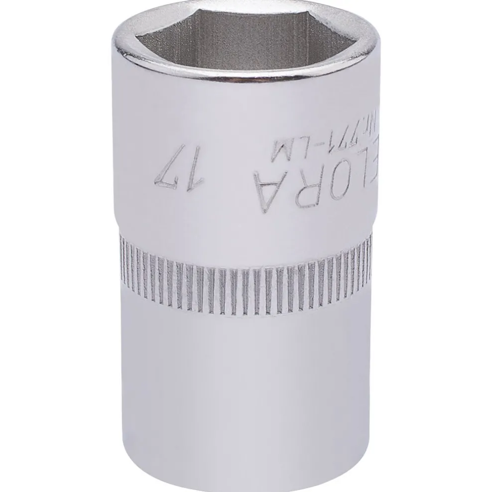 Elora Hexagon Socket, 1/2" Sq. Dr., 17mm