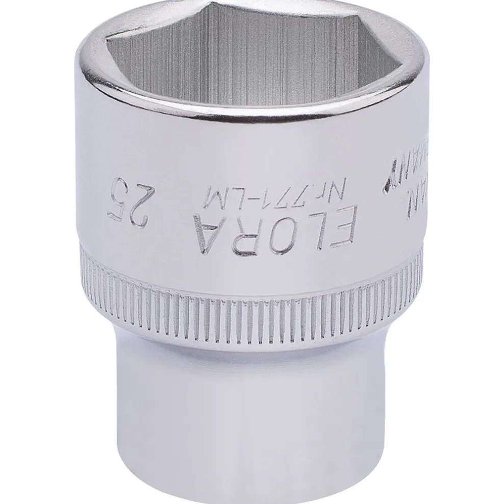 Elora Hexagon Socket, 1/2" Sq. Dr., 25mm