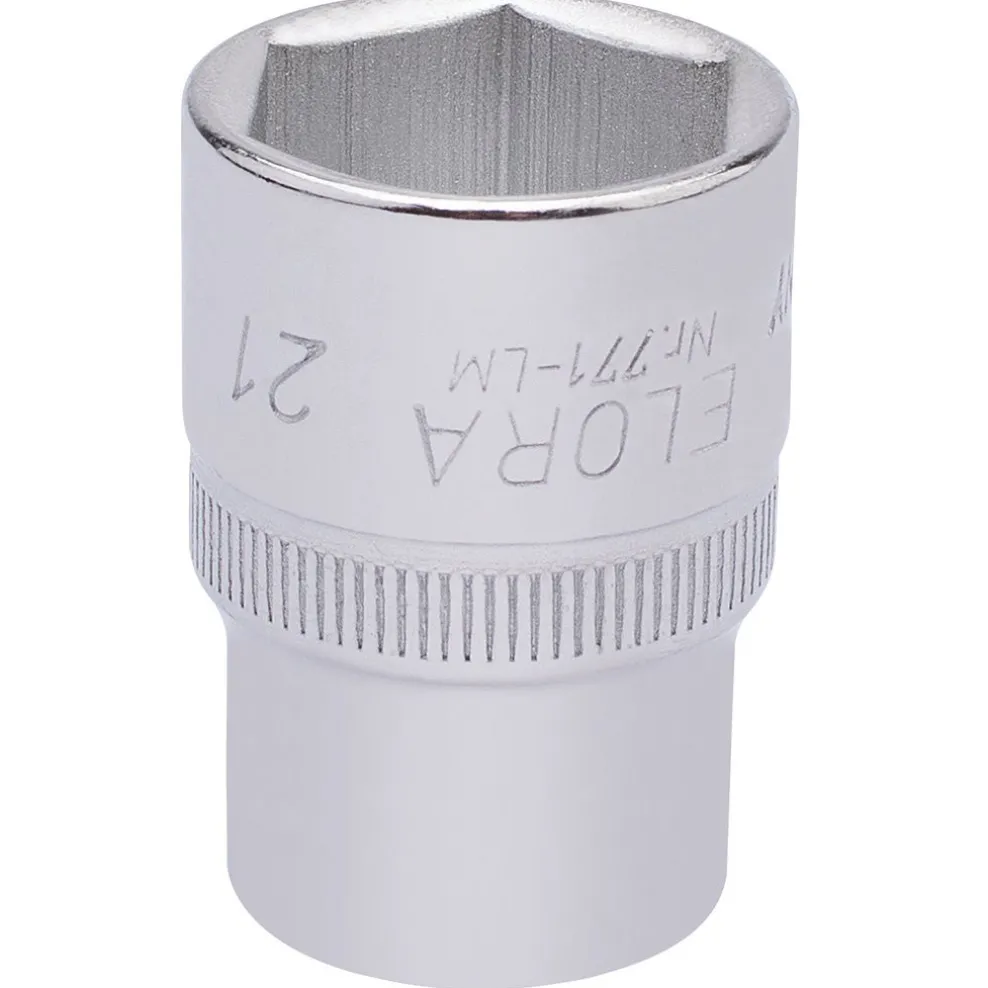 Elora Hexagon Socket, 1/2" Sq. Dr., 21mm