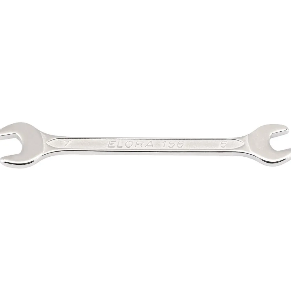 Elora Midget Metric Double Open End Spanner, 6 x 7mm