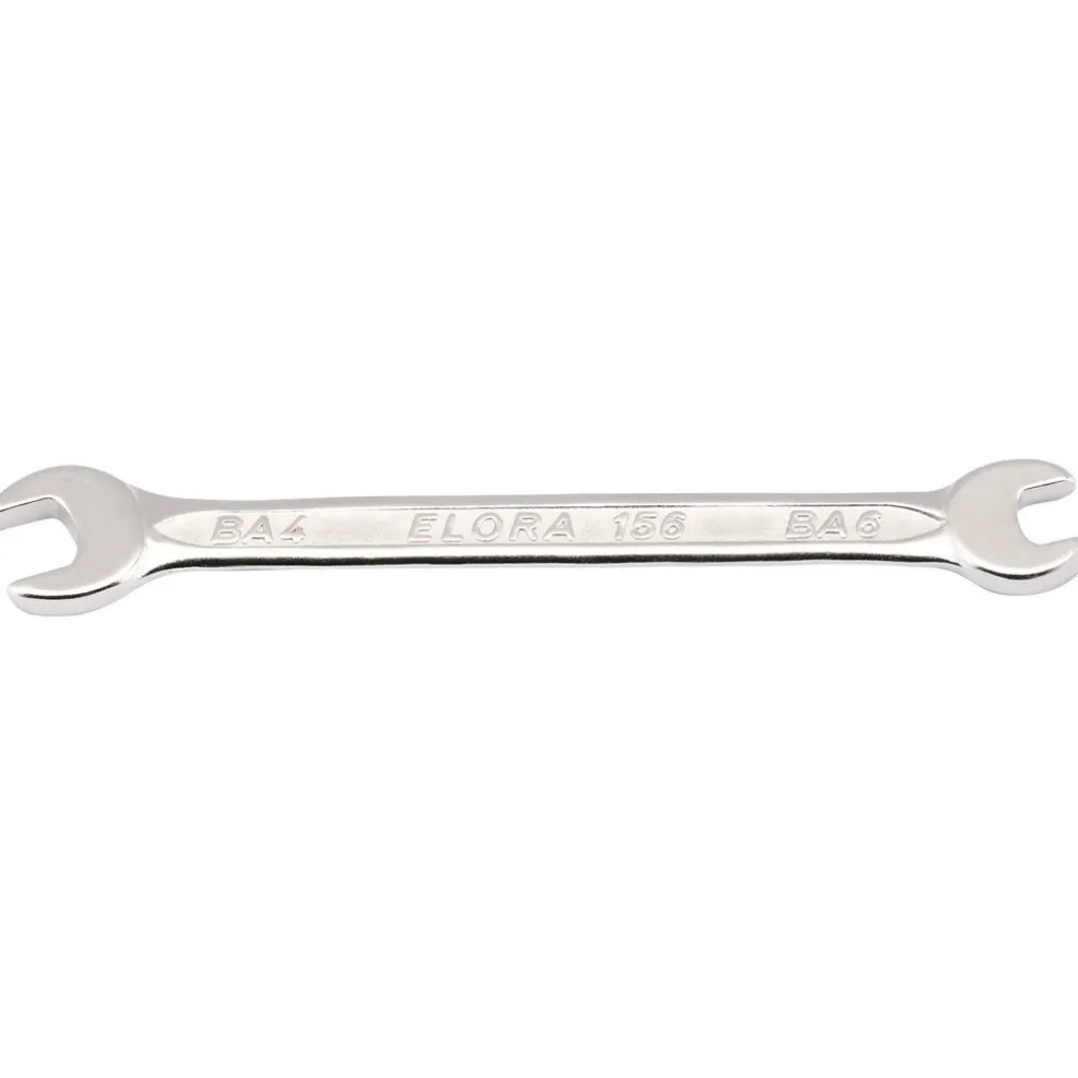 Elora Midget Metric Double Open End Spanner, 4 x 6mm