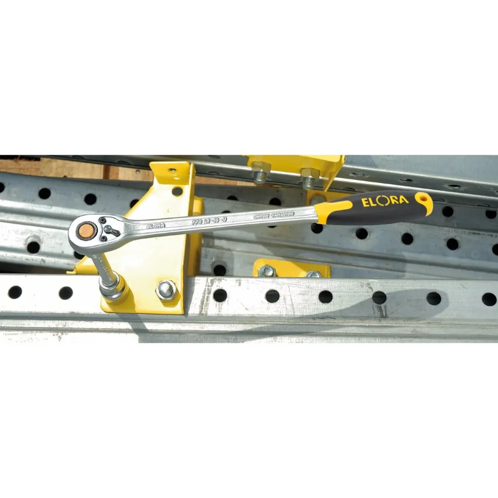 Elora Quick Release Soft Grip Reversible Ratchet, 1/2" Sq. Dr., 375mm