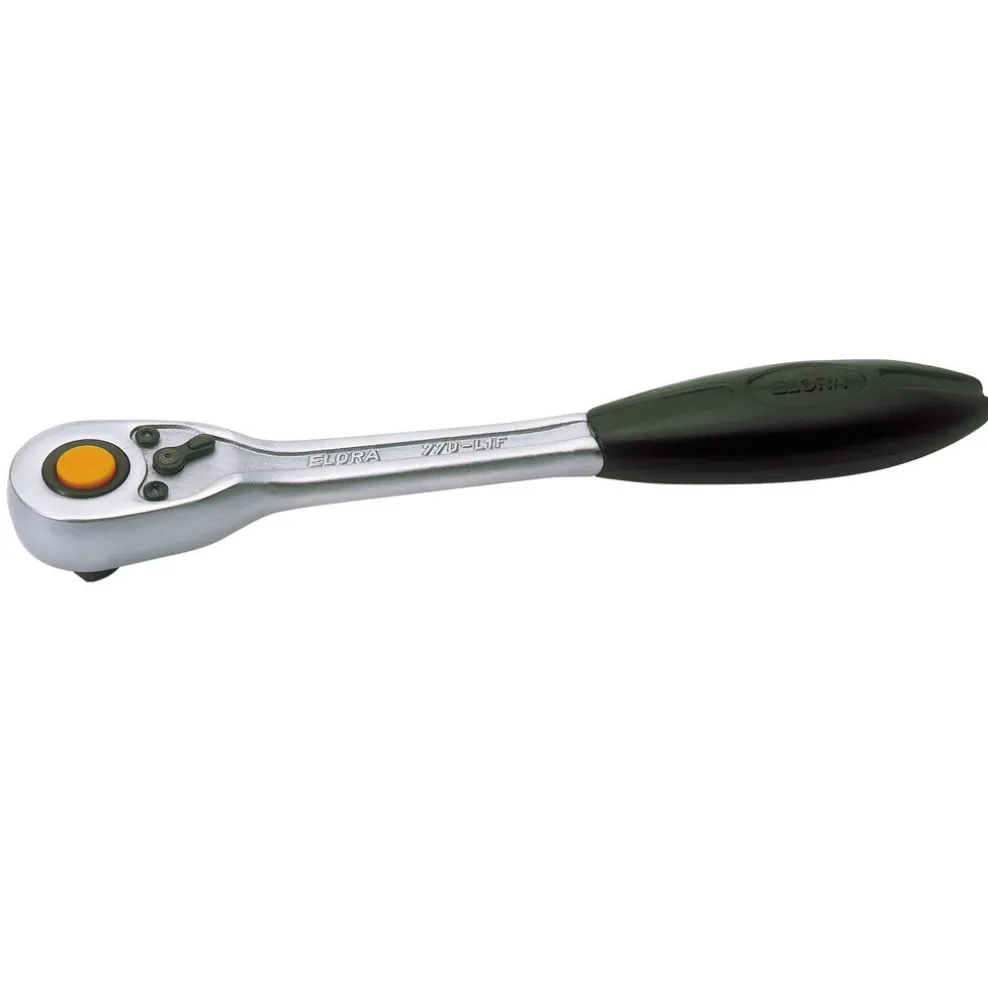 Elora Quick Release Soft Grip Reversible Ratchet, 1/2" Sq. Dr., 270mm