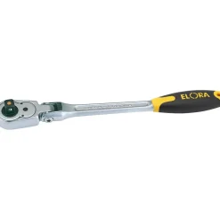 Elora Quick Release Soft Grip Reversible Ratchet with Flexible Head, 1/2" Sq. Dr., 305mm