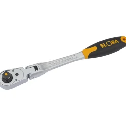 Elora Quick Release Soft Grip Reversible Ratchet with Flexible Head, 1/2" Sq. Dr., 305mm