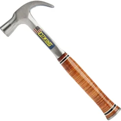 Estwing E24C Curved Claw English Pattern Hammer with Leather Grip, 24oz/672g