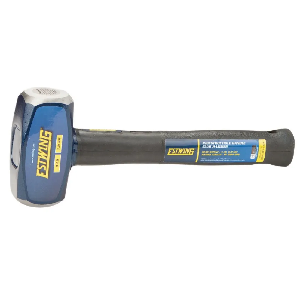Estwing ECH-412X Indestructible Shaft Club Hammer, 1.8kg/4lb, 300mm