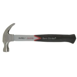 Estwing EMRF16C Sure Strike Curved Claw Hammer with Fibreglass Handle, 16oz/448g
