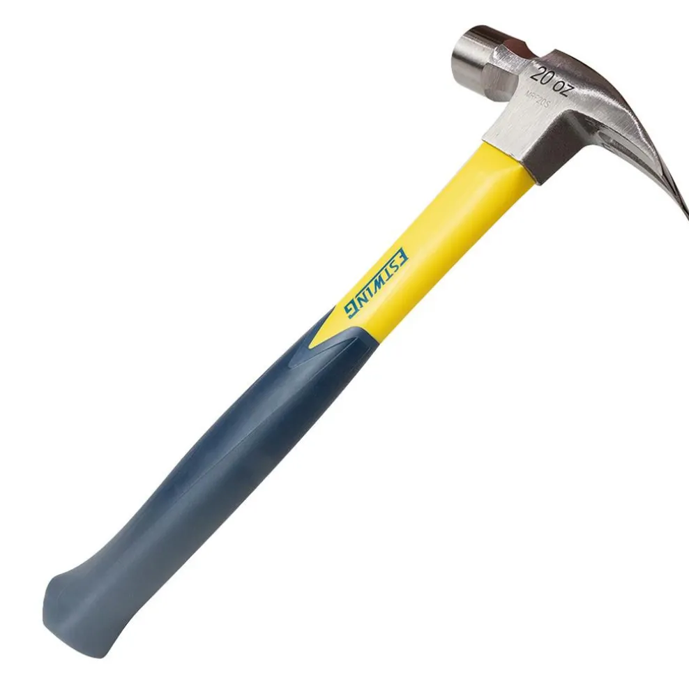 Estwing EMRF20S Sure Strike Straight Claw Hammer with Fibreglass Handle, 20oz/567g