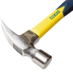 Estwing EMRF20S Sure Strike Straight Claw Hammer with Fibreglass Handle, 20oz/567g
