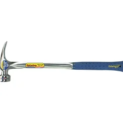 Estwing E3/25SM BIG BLUE Milled Face Straight Framing Hammer, 25oz/700g, 18"