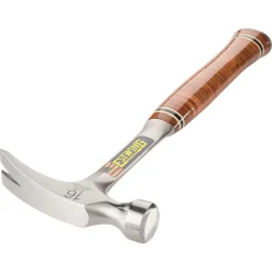 Estwing E16S Straight Claw Hammer with Leather Grip, 16oz/448g