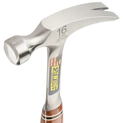 Estwing E16S Straight Claw Hammer with Leather Grip, 16oz/448g