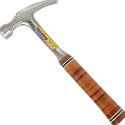 Estwing E12S Straight Claw Hammer with Leather Grip, 12oz/336g