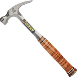 Estwing E20S Straight Claw Hammer with Leather Grip, 20oz/560g