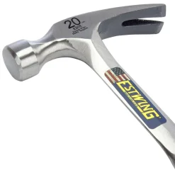 Estwing E20S Straight Claw Hammer with Leather Grip, 20oz/560g