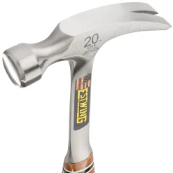 Estwing E20S Straight Claw Hammer with Leather Grip, 20oz/560g