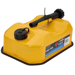 Explosafe Flat Steel Fuel Can, 5L, Yellow