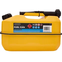 Explosafe Flat Steel Fuel Can, 10L, Yellow