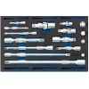 Extension Bar, Universal Joints and Socket Convertor Set 1/4 Drawer EVA Insert Tray (16 Piece)